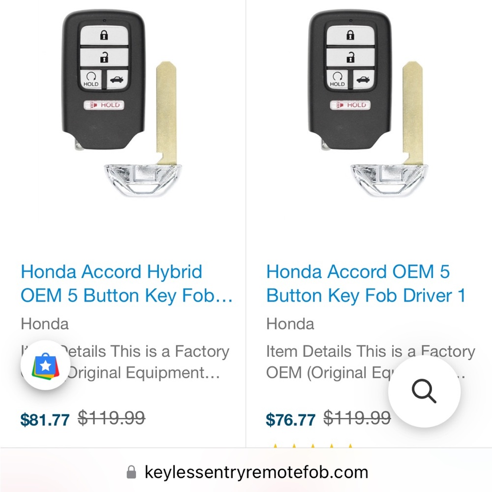 Original Honda Key Fob - Picture 7 of 7